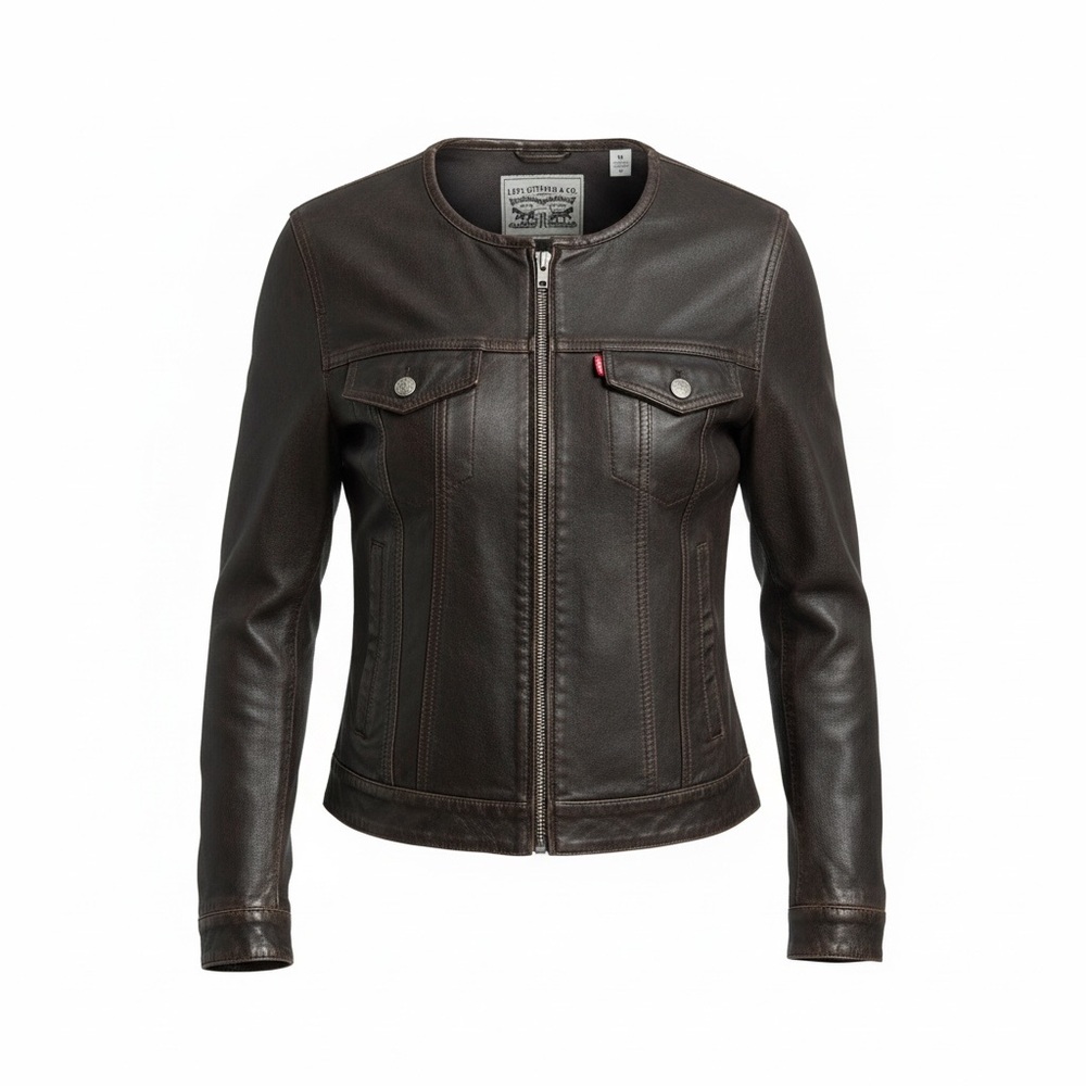 Levi’s Faux Leather Trucker Jacket • Size M • Like New